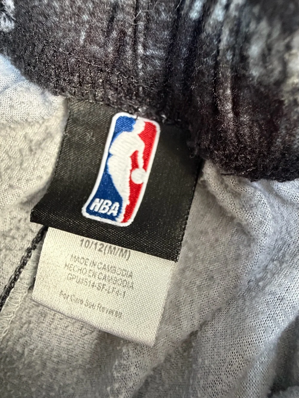 NBA San Antonio Spurs Black Pajama Bottoms with White Logo Print